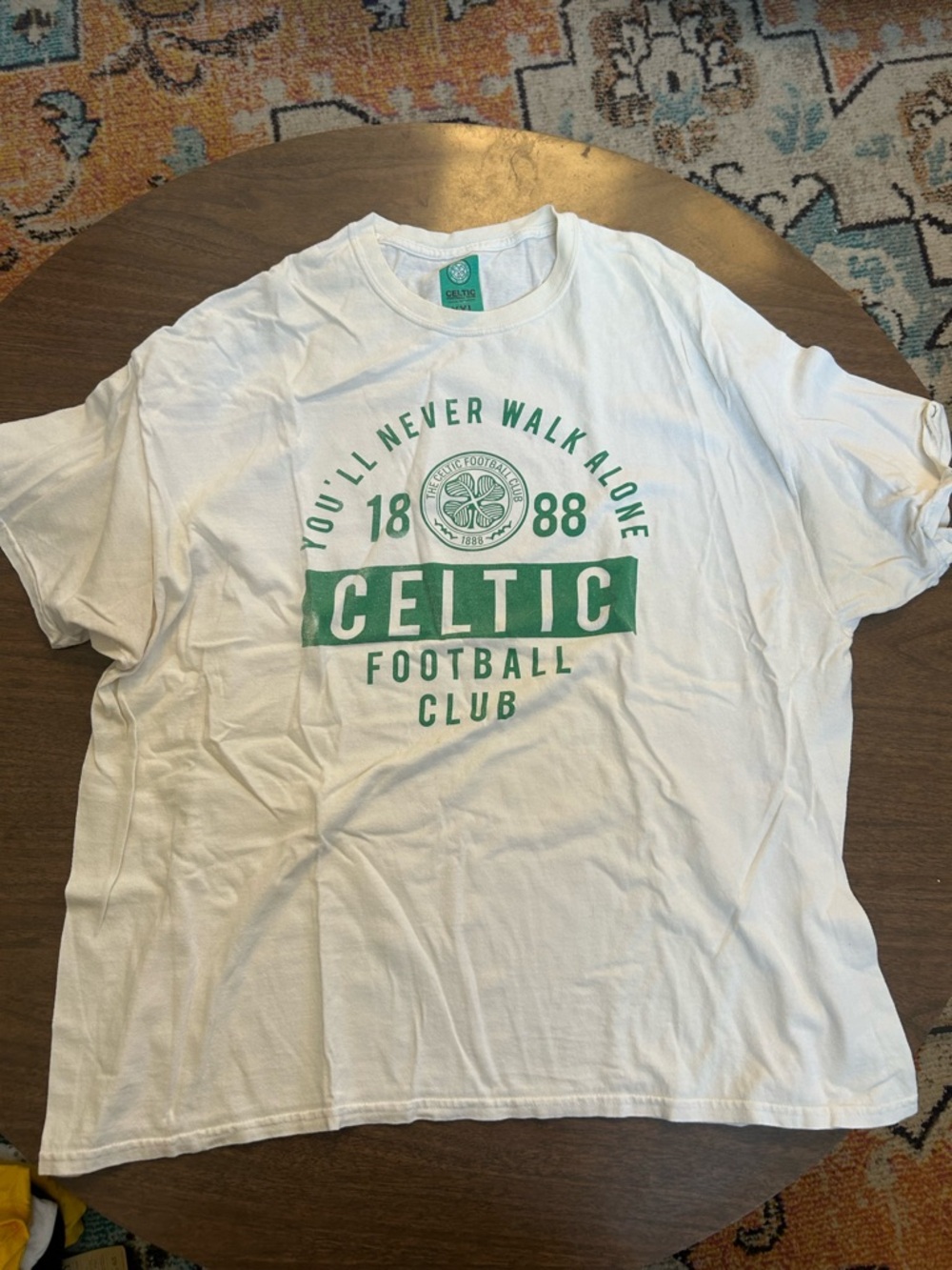 Celtic Football Club White & Green Graphic Tee